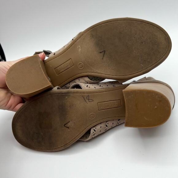 Seychelles Bora Taupe Heeled Sandals Size 9 - Picture 2 of 8
